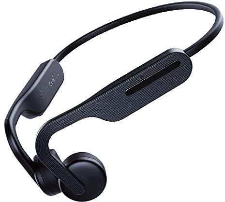 Ecouteurs sans Fil à la Conduction osseuse, IP56 (Protégé Contre Les Jets d'eau), BT V5.0, Batterie Rechargeable, autonomie 6h, rechargé par Port USB-c, Noir