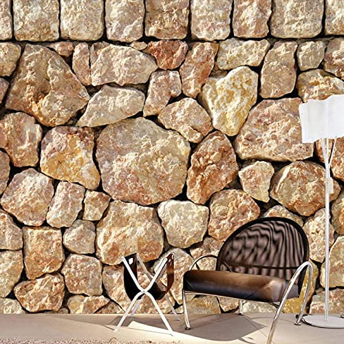 Papel tapiz fotográfico grande Papel de pared de piedra 3D en relieve profundo Estéreo A prueba de humeda no tejido Pared Pintado Papel tapiz 3D Decoración dormitorio sala sofá mural-150cm×105cm