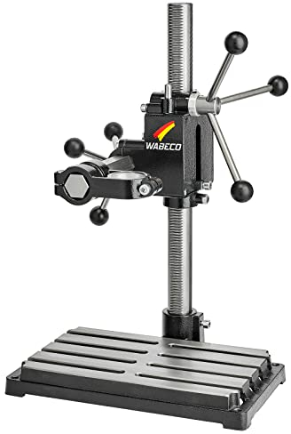 WABECO Bohrständer Fräsständer BF1240 mit 3-Speichen Drehkreuz Z- und Y-Achse, 2 Zustellachsen vertikal/horizontal Säule 500 Ausleger 350 mm Made in Germany