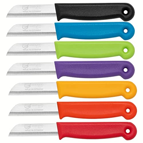 Schwertkrone - Set di 7 Coltelli da Frutta - Spelucchino Solingen affilati - con Lama in Acciaio Inox Affilata e Precisa e Protezione della Lama