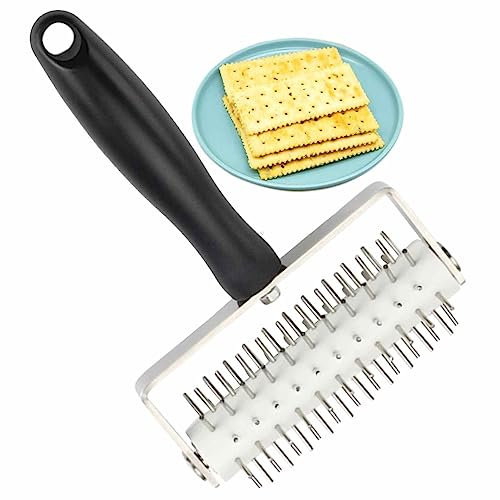 Cortador de pizzas, acero inoxidable para pizza, rodillo, pastelería, tartas, ruedas de aguja, cortador, rodillo de masa para tartas de pizza, base para corteza Imtrub