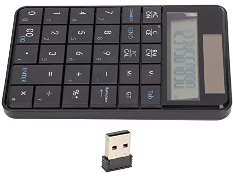 Pavé Numérique de Calculatrice, Clavier sans Fil de Conception Ergonomique de Panneau Solaire de Fonction de Calculatrice pour la Maison pour Le Bureau pour la Banque