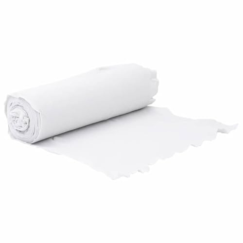 vidaXL Geotextil Vlies, Drainagevlies für Gartenarbeiten, Gartenvlies Unkrautvlies für Filtration Trennzwecke, Teichvlies Trennvlies, Weiß 1x50m Polyesterfaser