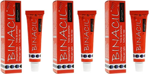 Wimpernwelle BINACIL Wimpern und Augenbrauenfarbe blauschwarz 3x15 g