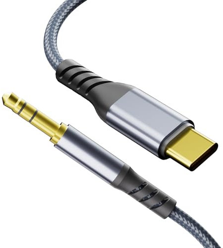 Cavo da USB C a 3,5mm Jack 1,2m, Adattatore USB C Jack Cavo Aux USB C, Cavo USB C a 3,5mm Audio Aux Cavo Cuffia per Samsung Galaxy S24 S23 S22 S21, Google Pixel, Huawei P40