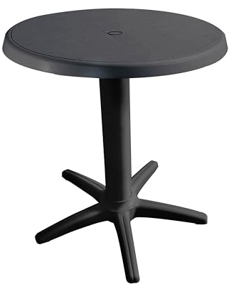 GIO'STYLE Gartentisch Neptuno | anthrazit | Ø 60 cm | Polypropylen | Made in Italy