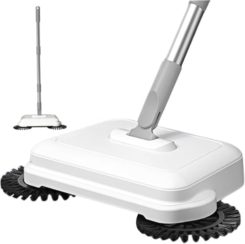 Yaoliucp Floor Sweeper, 2-in-1 360° Rotating Hand Push Sweeper with Long Handle, High-Efficiency Manual Carpet & Hard Floor Cleaning Tool for Home & Office