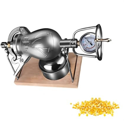 A Precision Pressure Gauge ， Pressure Popcorn Maker ， Material: 304 Stainless Steel Popcorn Popper ， Popcorn Pans For Stove Top for Family Gathering Party Fun,Ornament
