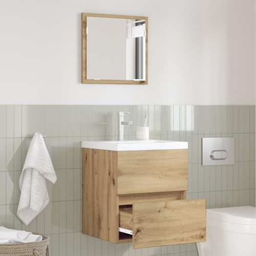 EMYRLXQW Möbelsets, Badezimmermöbel-Sets, Badezimmer-Aufbewahrungsschrank, Kunsthandwerker-Eiche, mittelgroßer Stauraum