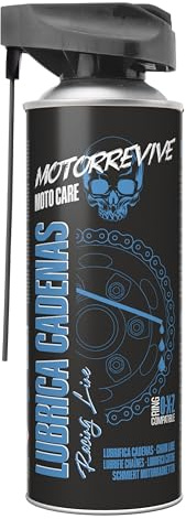 Motorrevive Lubrificante per Catene Racing Line per Moto da Competizione 380 ml. Grasso Liquido. Alte Prestazioni con Protezione Resistente e aderenza Estrema. Durata e scorrevolezza ad Alta velocità