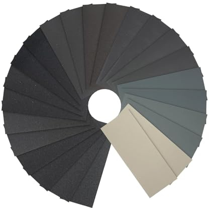 42 Pcs Wet Dry Sandpaper 120 to 3000 Grits, Wet and Dry Sandpaper for Cars Polishing Metals Walls Wood Furniture Sanding, 42 Sheets Sand Paper Assorted 9x3.6 Inch