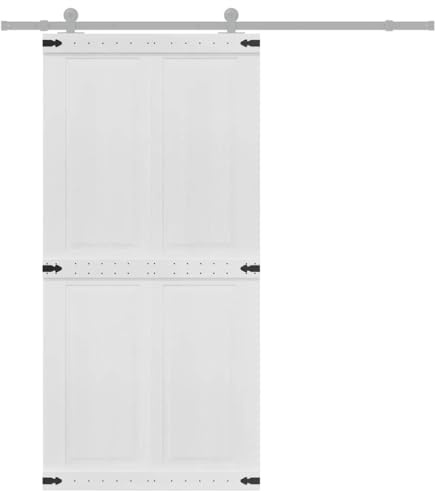 vidaXL Puerta Corrediza Corona 100 x 210 cm Madera de Pino Maciza, Puerta Deslizante con Estilo, diseño rústico, Divisor Duradero, Ahorra Espacio, fácil de armar y da privacidad