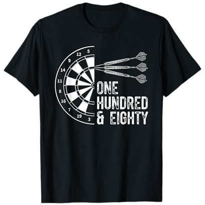 Dart T-Shirt - One Hundred and Eighty 180 Darts Dartpfeil T-Shirt