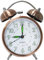 lunaoo Reveil Campana Classic, Sveglio Mattina Vintage Retro Silenzioso, Sveglia Analogica con Numero Luminoso per Bambino, Adulto