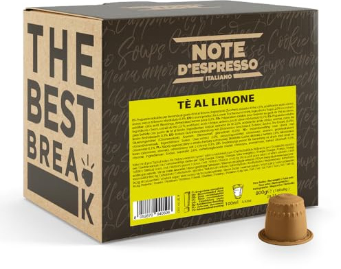 Note D'Espresso, Thé au citron, Capsules compatibles avec le système NESPRESSO*, 100 capsules