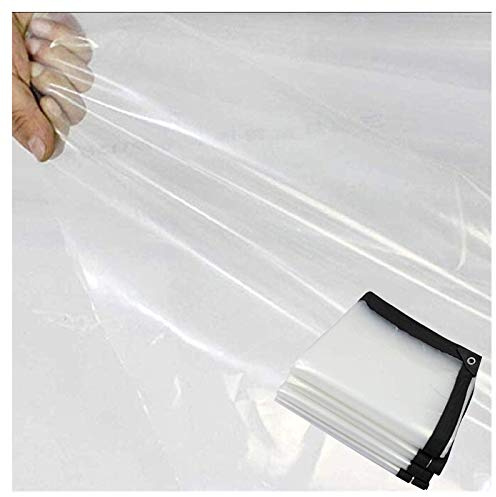 ZHANGQINGXIU Glass Clear Tarpaulin Fabric Tarpaulin Thicken Tarpaulin Rainproof Snow Resistance Anti-UV Keep Warm Plant Protection Polyethylene, 30 Sizes (Color : Clear, Size : 2x9m)