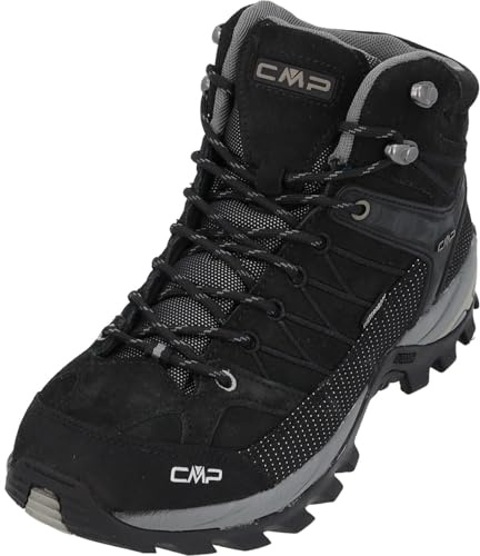 CMP Rigel Mid Trekking Shoe Wp, Scarpe da Trekking Uomo, Nero Grey, 49 EU