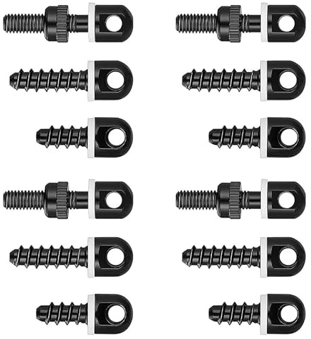 VicBre 12 PCS Élingue Vis Pivotante Adaptateur Kit de Montage pour Sangle de Fusil Carabine Sling Swivel Mount Kit