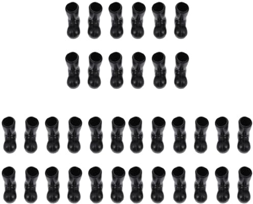 HOMSFOU 36 Pcs Christmas Boots Model Boots Shaped Ornaments Santa Model Small Pendant Miniature Santa Tiny Table Rain Child Household Skateboard Plastic