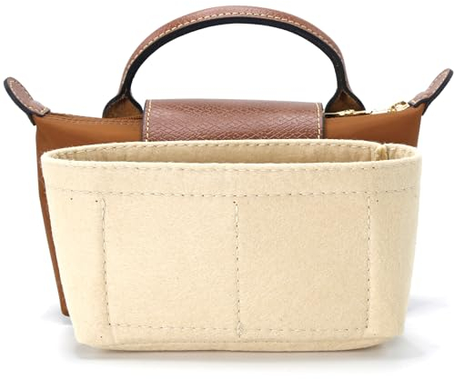banbeln passend für MINI – Taschenorganizer-Einlage für kleine Handtasche, Beige