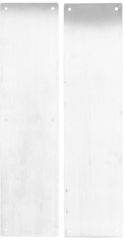 FTVOGUE Türstoßplatten 2er-Pack, Edelstahl 304, dekorativ, für Innen/Außen | Schutzplatten gegen Abnutzung, einfache Installation in 3 Schritten, langlebig, silber, für Hausbesitzer und Tierhalter
