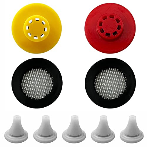 Set Limitatore di Flusso per Doccia, parti di Ricambio per Soffione Fisso - Limitatore di Riduttore di Flusso da 1,8 e 2,5 GPM + 2 Guarnizioni del Filtro + 5 ugelli in Silicone Morbido