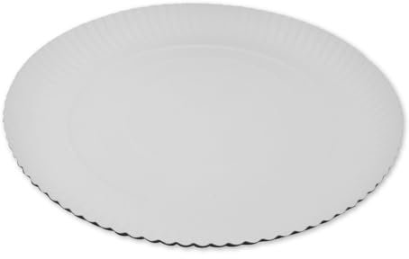 Generisch 200 piatti di carta – bianco rotondo – Ø 34 cm profondità 3 cm – Piatto da spuntino – 100% riciclabile