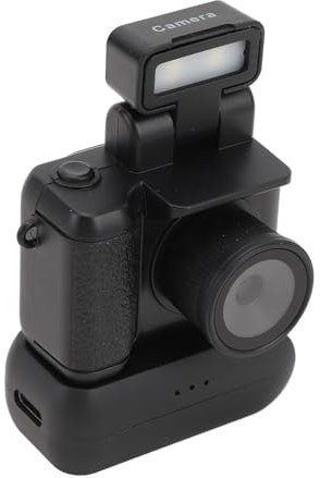 Tangxi Mini Cámara DV HD 1080P, Videocámara Compacta DV para Android8.0, Pantalla a Color de 1,44 Pulgadas, Grabación en Bucle Automática, Batería de 480 MAh, para Estudiantes (BLACK)