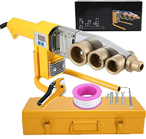 Saldatrice per tubi in plastica da 1000 W, display digitale (0-320 ℃), per saldatura (20-32 mm/20-63 mm) tubi Ppr/Pe/Pp, con scatola + kit di forbici, 32#