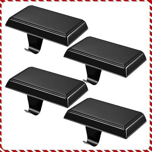 GAOCUNBING 4 Pezzi Ganci per Calze rettangolari, Supporti per Calze di Natale, Ganci per Calze da Camino, basi per Supporti per Calze per Decorazioni Natalizie in Piedi
