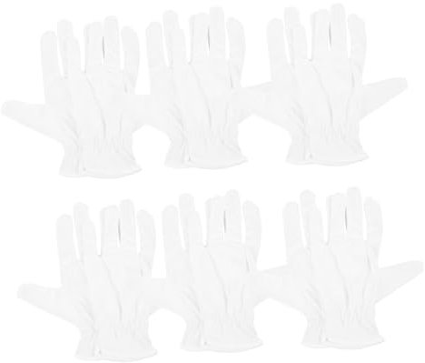 OSALADI 6paare Staubfreie Mikrofaserhandschuhe Schutzhandschuhe Für Juweliergeschäfte Arbeitshandschuhe Feuchtigkeitshandschuhe Für Hände