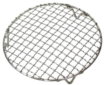 XIRUIFI 15–60 cm Grillnetz, 304 Edelstahl, rund, mit 2 cm Fuß, Grillgitter, Camping, Outdoor, Airfryer kompatibles Drahtnetz (60 cm)