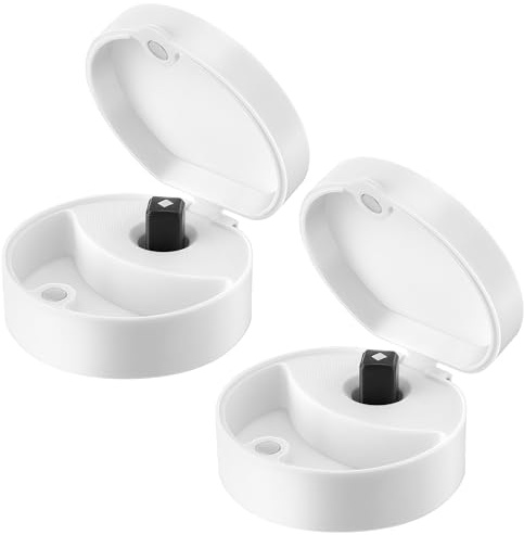 2 Pack Small Travel Case for Magnetic Nose Strips and Magnetic Refill Applicator - Holds Up to 20 Tabs and 1 Band, Compact On The Go Case for Nasal Snoring Solution