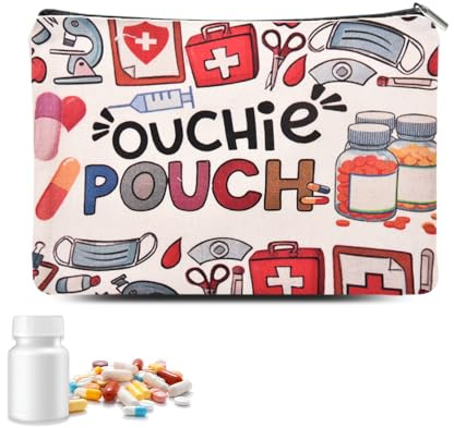 Medizin-Organizer-Tasche, Reise-Medizin-Set für Damen und Herren, lustige Medikamentententasche, tragbare Kosmetiktasche für Jungen und Mädchen, Erste-Hilfe-Reißverschluss, Medikamententasche für