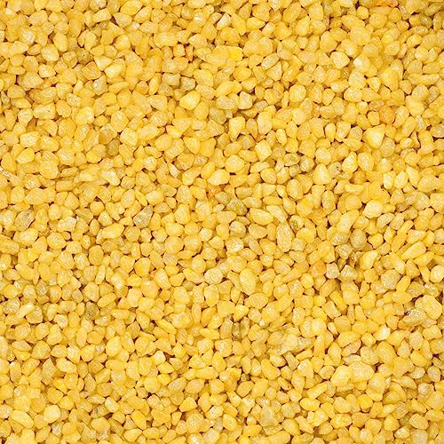 Deko-Granulat gelb als farbige Streudeko - 10 kg grober Deko-Sand Ø 2-3 mm für Gläser, Vasen