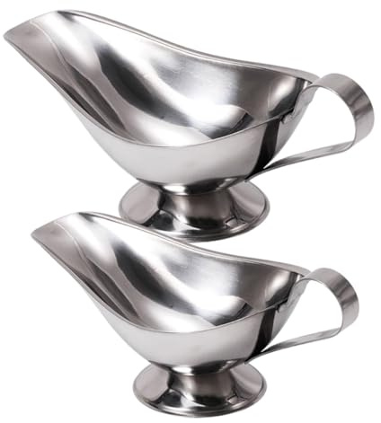 SMASOLO Salsera Dispensador De Salsa De Acero Inoxidable, Tazones De Salsa De 3 y 5 Oz, Resistente y Fácil De Limpiar, Para Condimentos y Uso En Cocina y Restaurante, Set De 2 Unidades