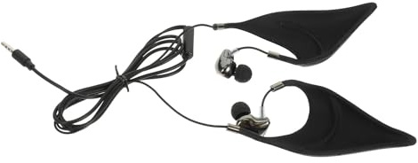 BESPORTBLE Auricolari in-Ear con Filo e Microfono Auricolari Elves Ear Neri Design Traspirante e Comfort Prolungato per Telefonate Ufficio e Corsi Online