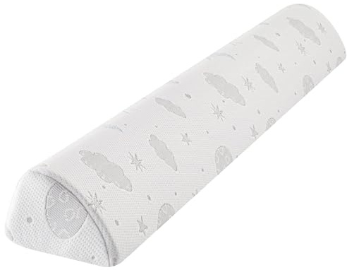 Kohentact Rausfallschutz Kinderbett - Halb-Wassertropfen Schaumstoff-Schutz, Anti-Rutsch-Grip, Air-Layer-Bezug, wasserdicht & waschbar, platzsparende Bettschiene für Kinder & Senioren