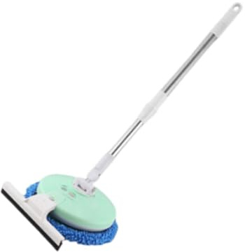 Ioensy Escoba Rotativa Automática Eléctrica Inalámbrica con Mango Ajustable, Uso Versátil para Limpiar Pisos, Ventanas Y Paredes, Verde con Limpiaparabrisas