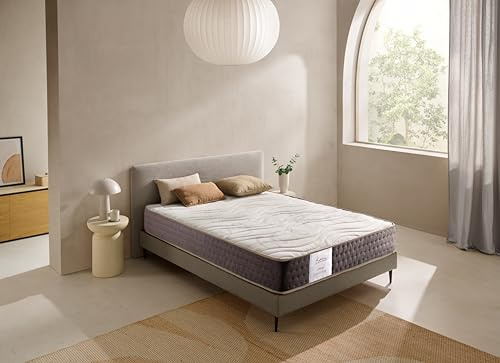 Colchón de muelles ensacados 150x190 cm Tramonto - Altura +/- 29 cm - Viscosoft 100% Adaptable - Cara Invierno/Verano - Sistema de muelles sin Ruidos - Independnecia de lechos