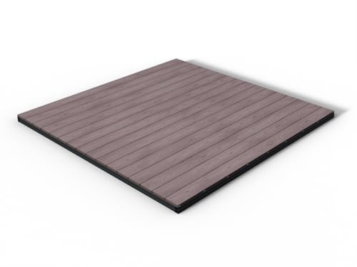 eDecks Castle Top Redwood Solid Composite Decking Kit Boards, Joists & Fixings - 2.4m x 2.4m