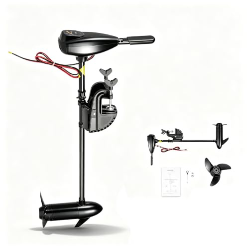 12v 80lbs Thrust Elektromotor Boot 626w Elektrische Trolling Außenbordmotor Höhenverstellbar Elektro Outboard Bootsmotor Aussenborder Elektro Außenborder Elektromotor Boot Für Schlauchboot, Kajak