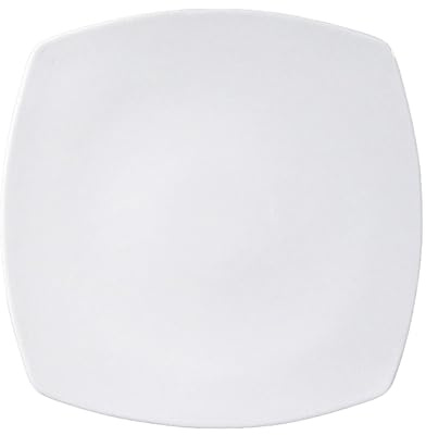 Saturnia Tokio Piatto Piano Quadro, Porcellana, Bianco, 26x26x3 cm, 6 unità