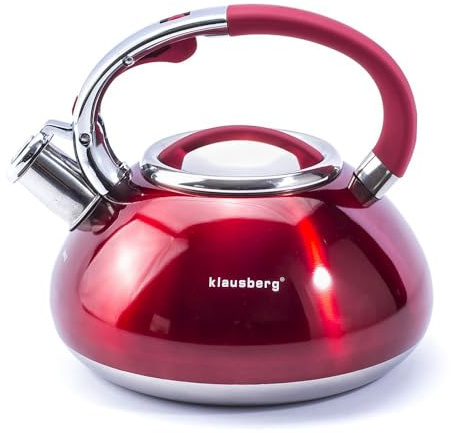 Klausberg Edelstahl-Flötenkessel (Rot)