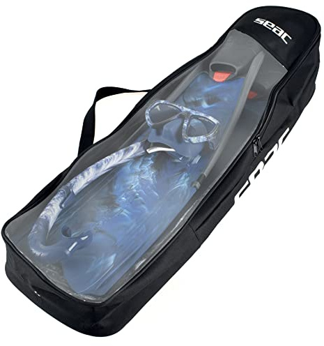 SEAC Apnea, Backpack Shoulder Bag for Long Fins and other Freediving Equipment, 95x21x16 cm, Black