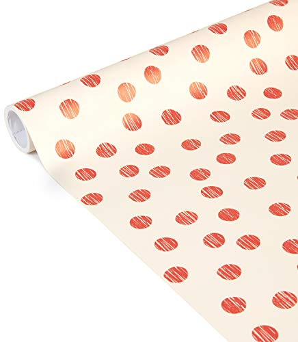 Clairefontaine 223865C - Un Rouleau De Papier Cadeau - Papier Affiche 80g - Dimensions : 5mx35cm (Spécial Petite Largeur) - Motif : Pois - Emballage Cadeau, Idéal Pour Les Petits Emballages