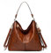 FANDARE Femmes Sac à main Sac à Bandouliere Sac portés Main en PU Cuir Fille Sac D'épaule Sac Fourre Grand Sacoche Sacs de plage Cabas Voyage Multifonctionnel Messenger Bag marron