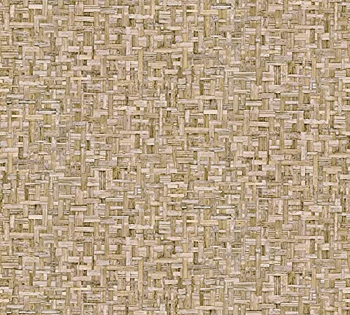 A.S. Création Papier Peints Effet Bois Jungle Chic intissé - 10,05m x 0,53m - Brun Beige Fabriqué en Allemagne 377062 37706-2