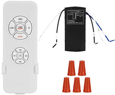 Deckenventilator-Fernbedienungs-Kit mit Drahtloser Fernbedienung und Empfänger-Timing-Schalter für Deckenventilatorlampe