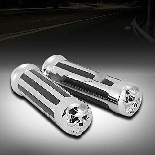 Motorrad-Griffe Motorradschädel 7/8Lenker Handgriffe 22mm Für Yamaha Für Virago XV 250/500/535/700/750/920/1100 / Für Honda Für Flügel Für Gold GL 1500/1800